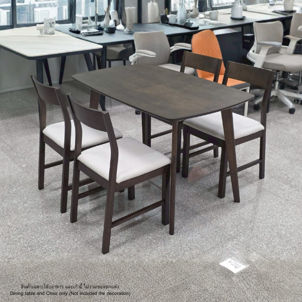 ชุดโต๊ะอาหารไม้ 4 ที่นั่ง WISDOM DESIGN FURNITURE รุ่น YOSHI 120 ซม. สีวอลนัท_5